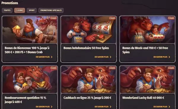 Dragonia casino login à France
